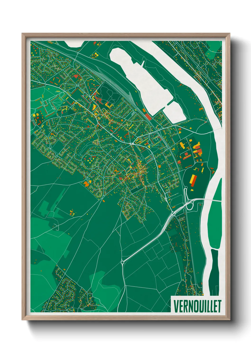 Une affiche de carte sur Vernouillet