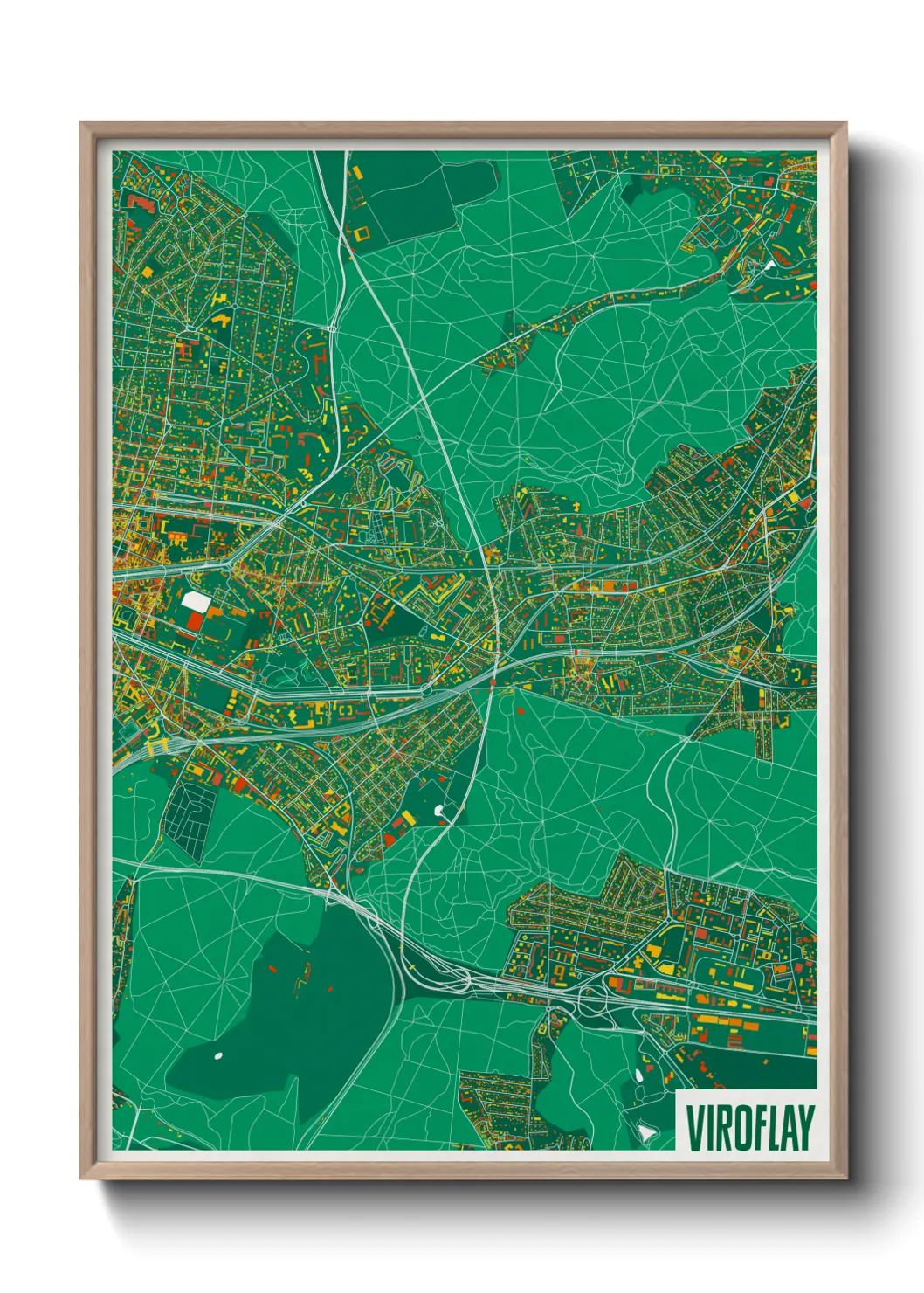 Une affiche de carte sur Viroflay