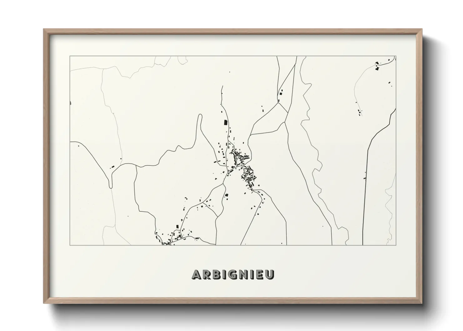 Une affiche de carte sur Arbignieu