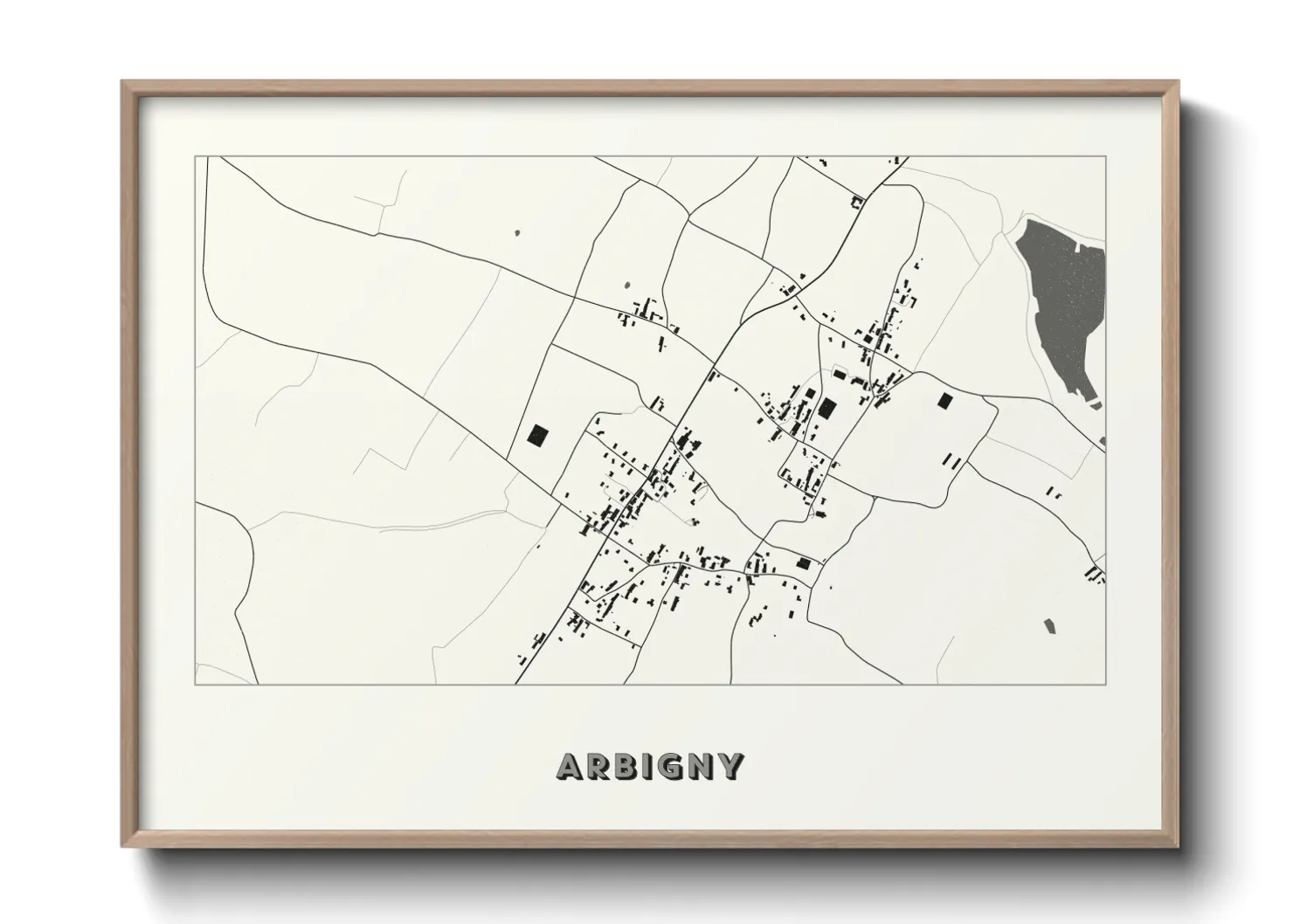 Une affiche de carte sur Arbigny