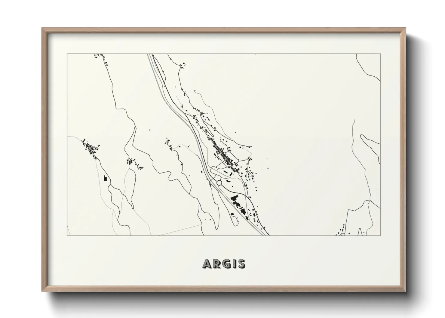 Une affiche de carte sur Argis
