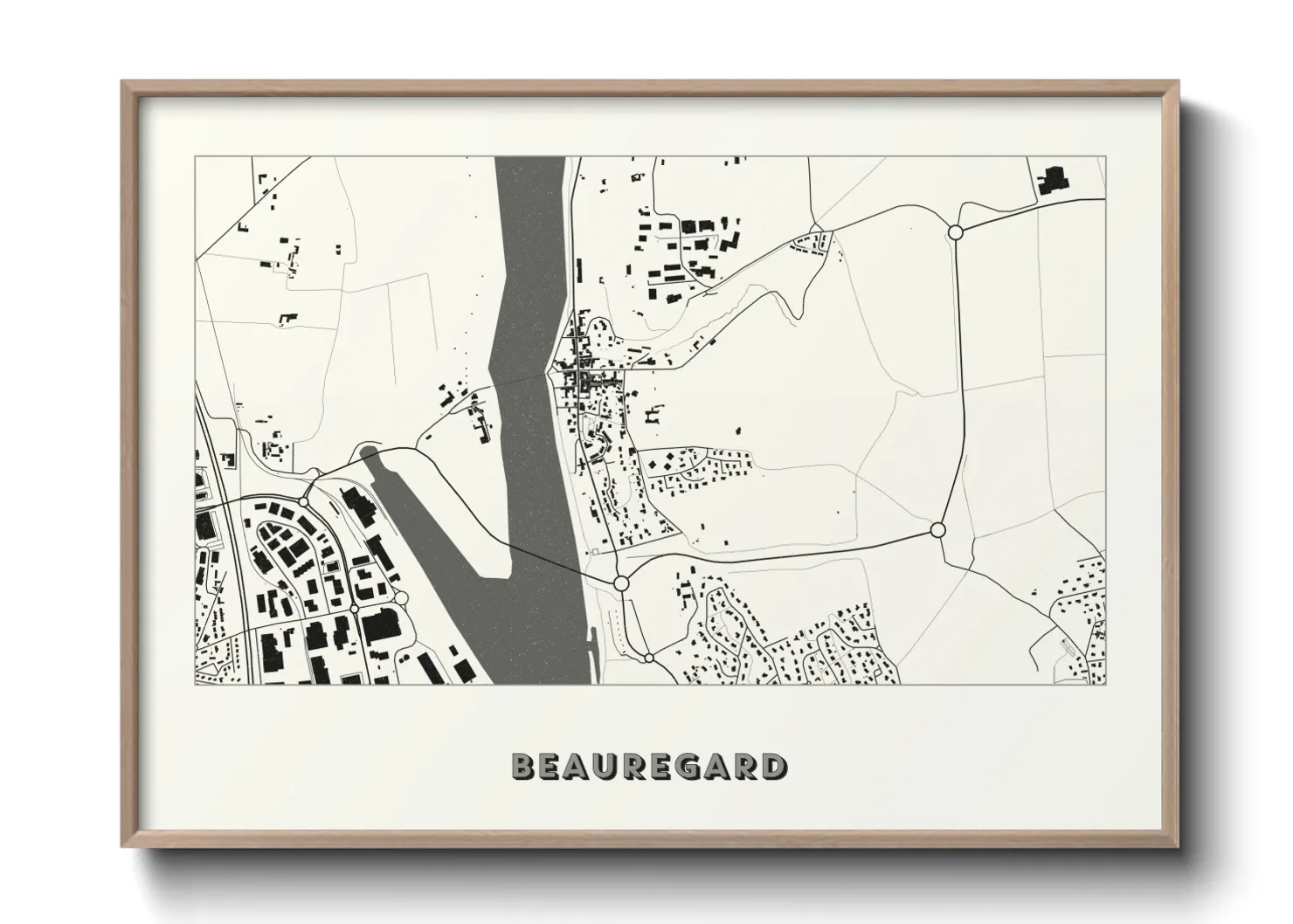 Une affiche de carte sur Beauregard