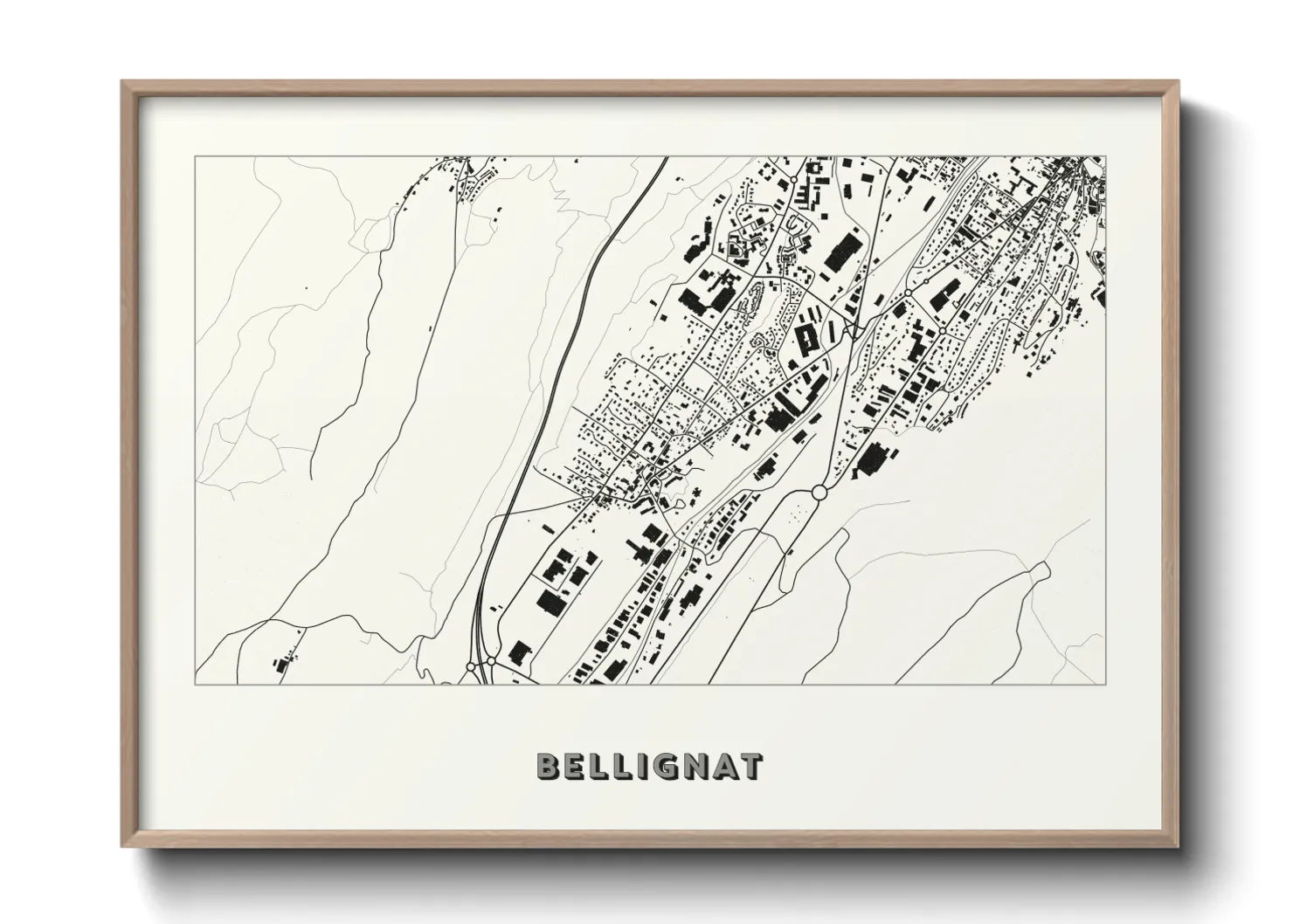 Une affiche de carte sur Bellignat