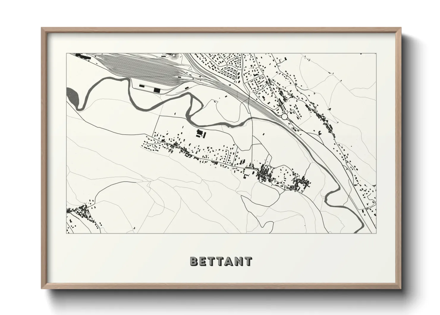 Une affiche de carte sur Bettant