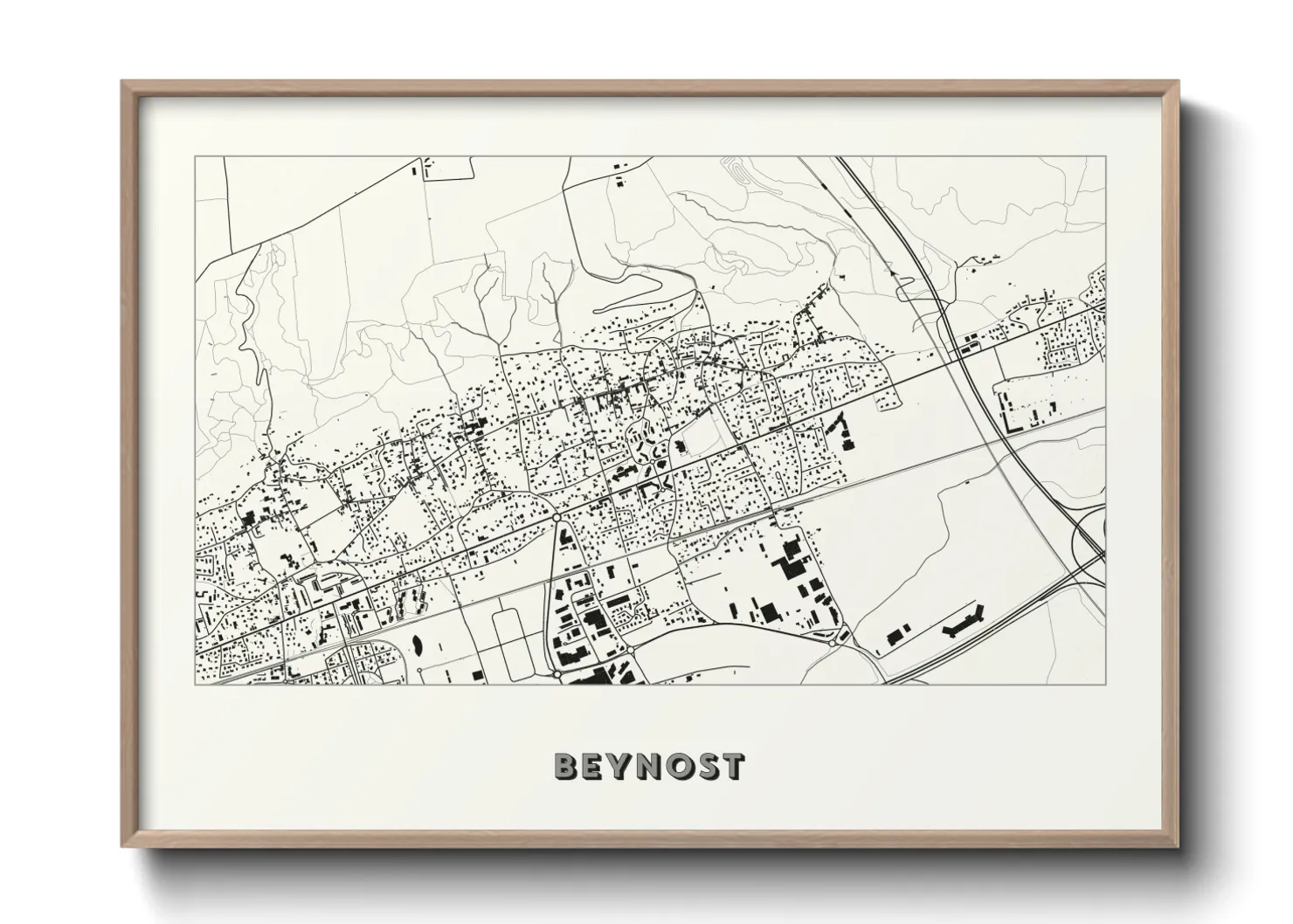 Une affiche de carte sur Beynost