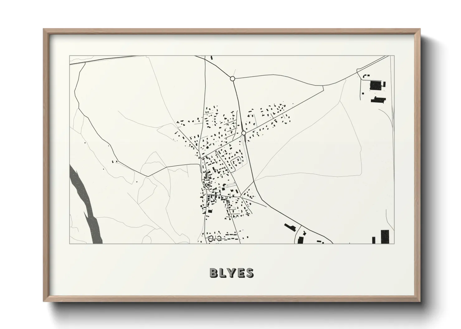 Une affiche de carte sur Blyes
