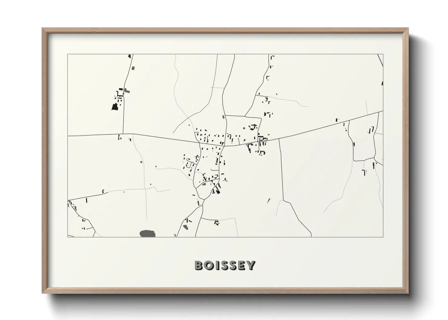 Une affiche de carte sur Boissey