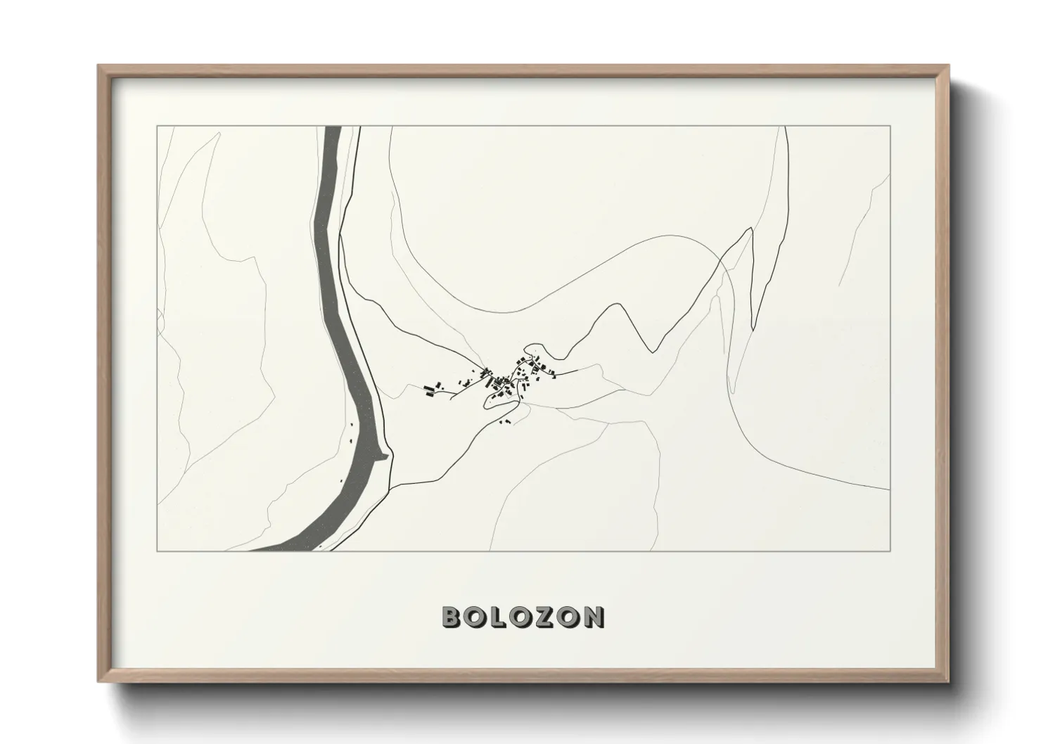 Une affiche de carte sur Bolozon