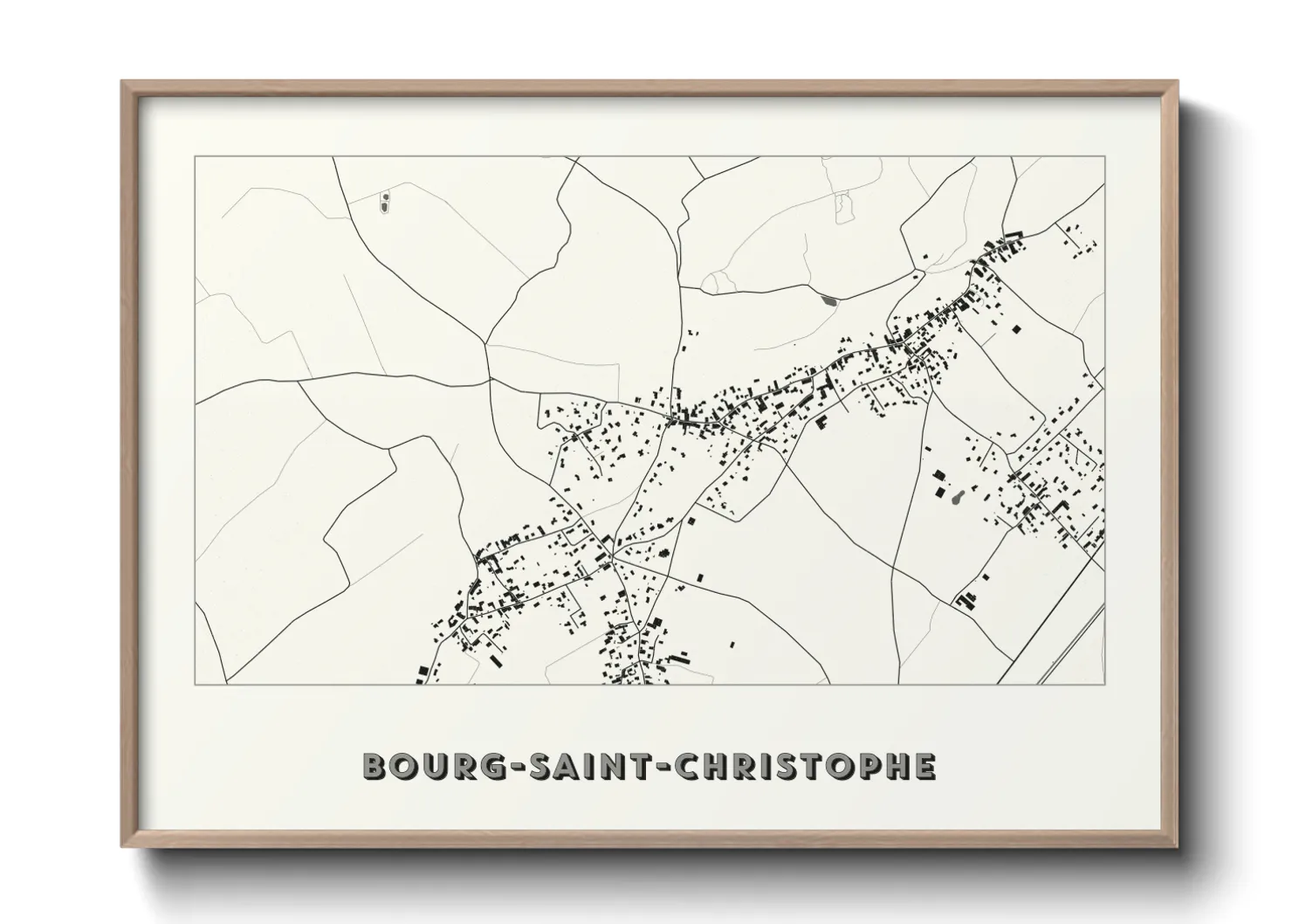 Une affiche de carte sur Bourg-Saint-Christophe