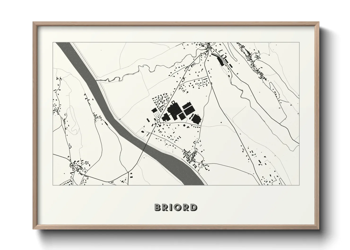 Une affiche de carte sur Briord