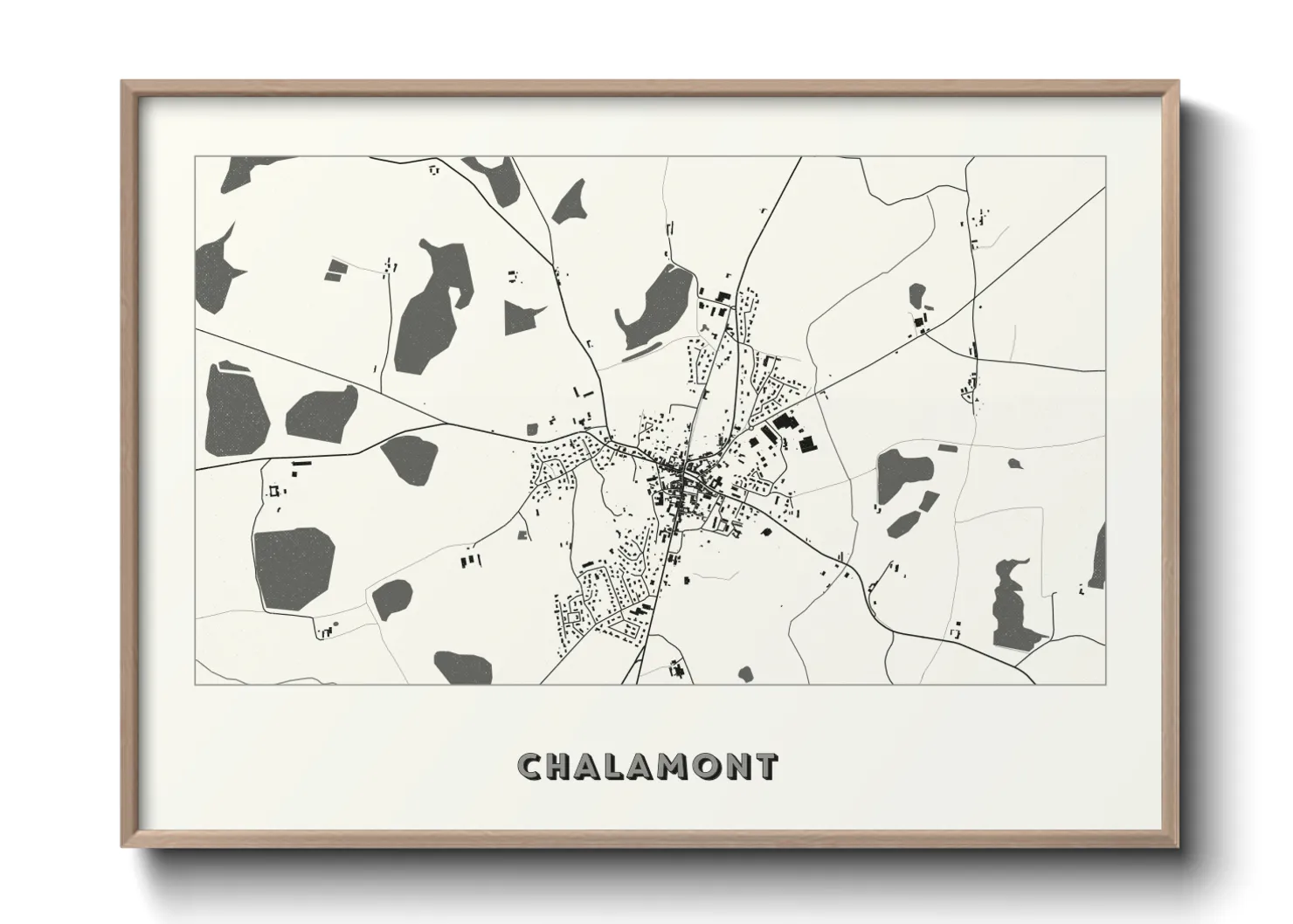 Une affiche de carte sur Chalamont