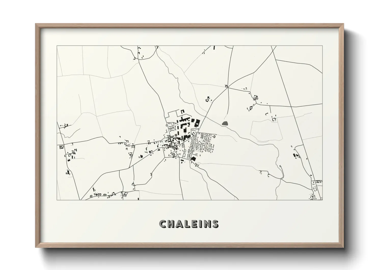 Une affiche de carte sur Chaleins