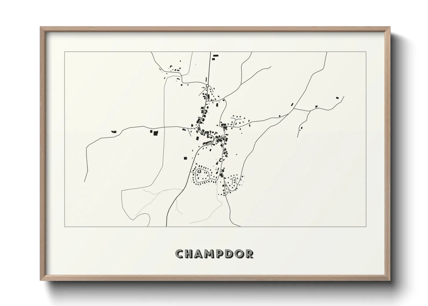 Une affiche de carte sur Champdor