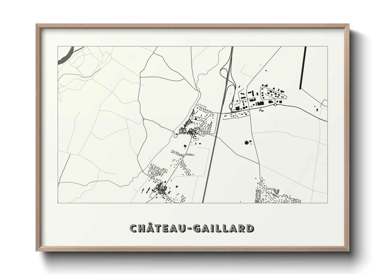 Une affiche de carte sur Château-Gaillard