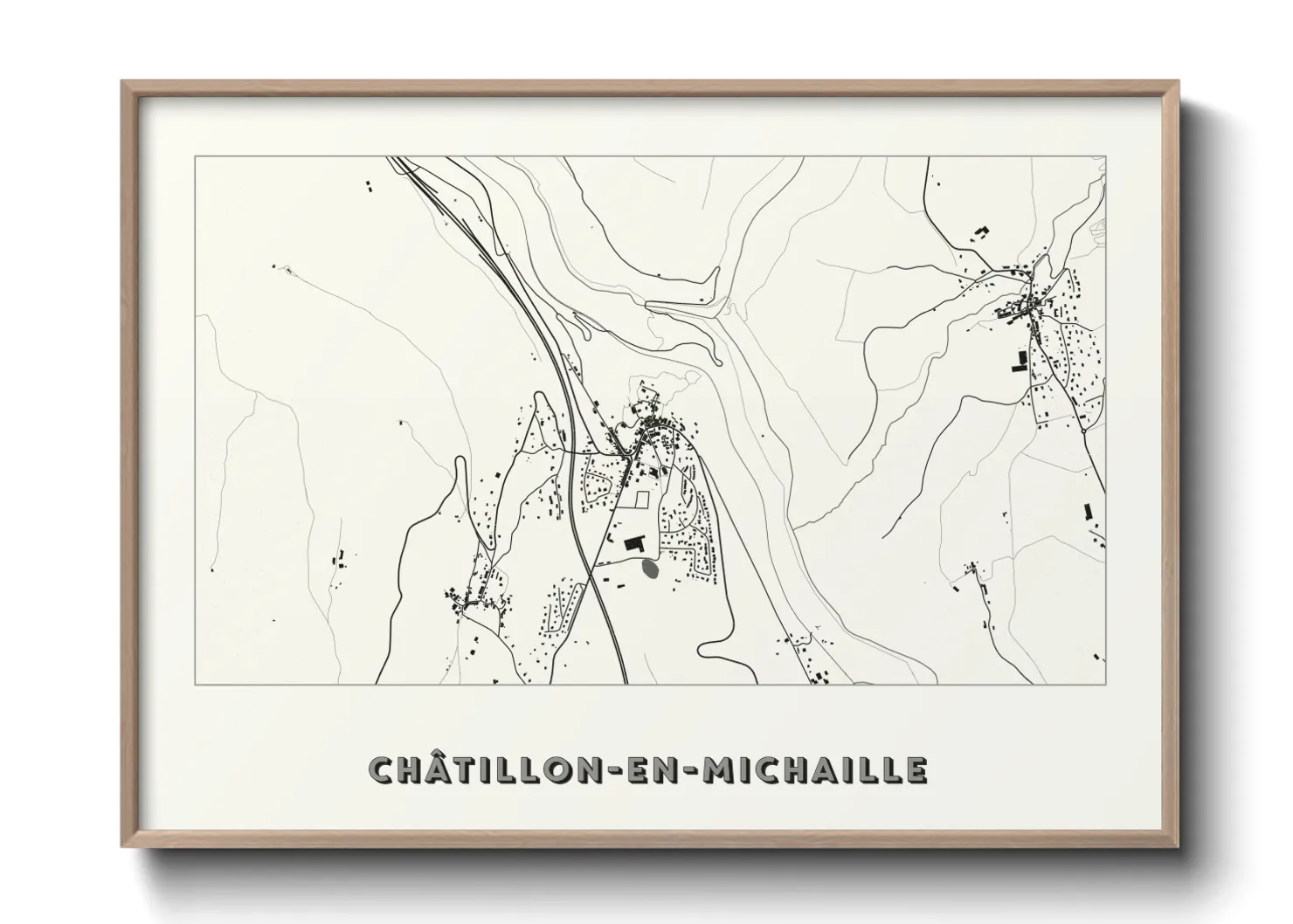 Une affiche de carte sur Châtillon-en-Michaille