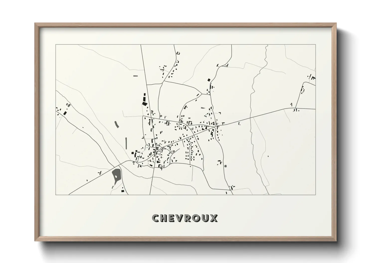 Une affiche de carte sur Chevroux