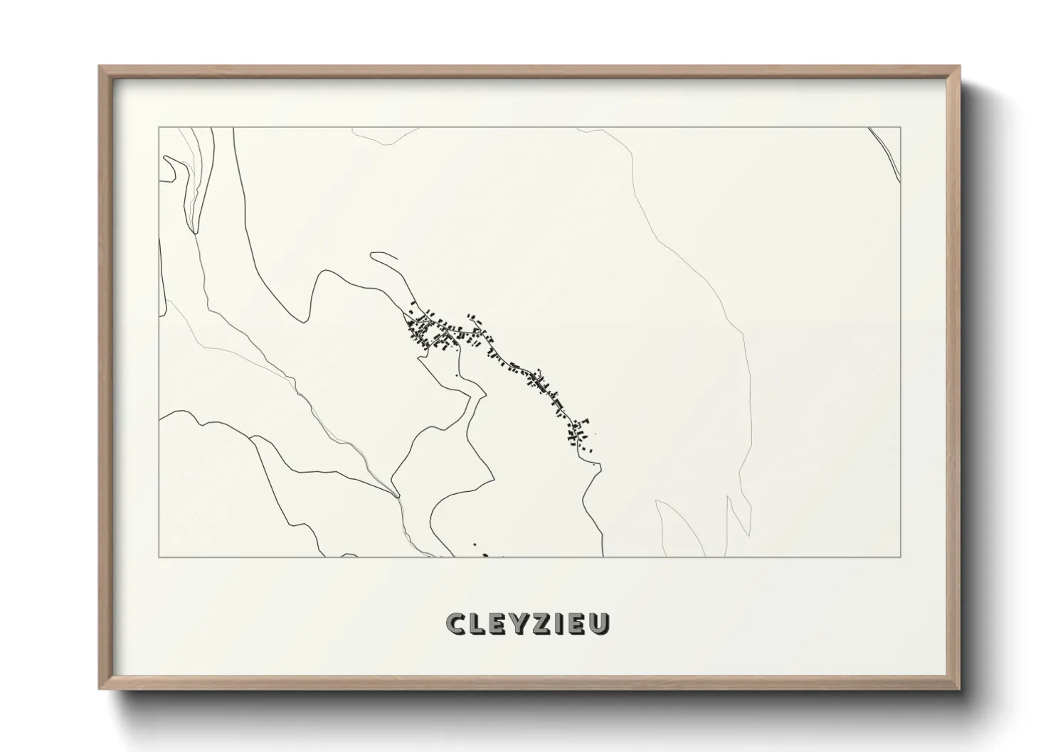 Une affiche de carte sur Cleyzieu