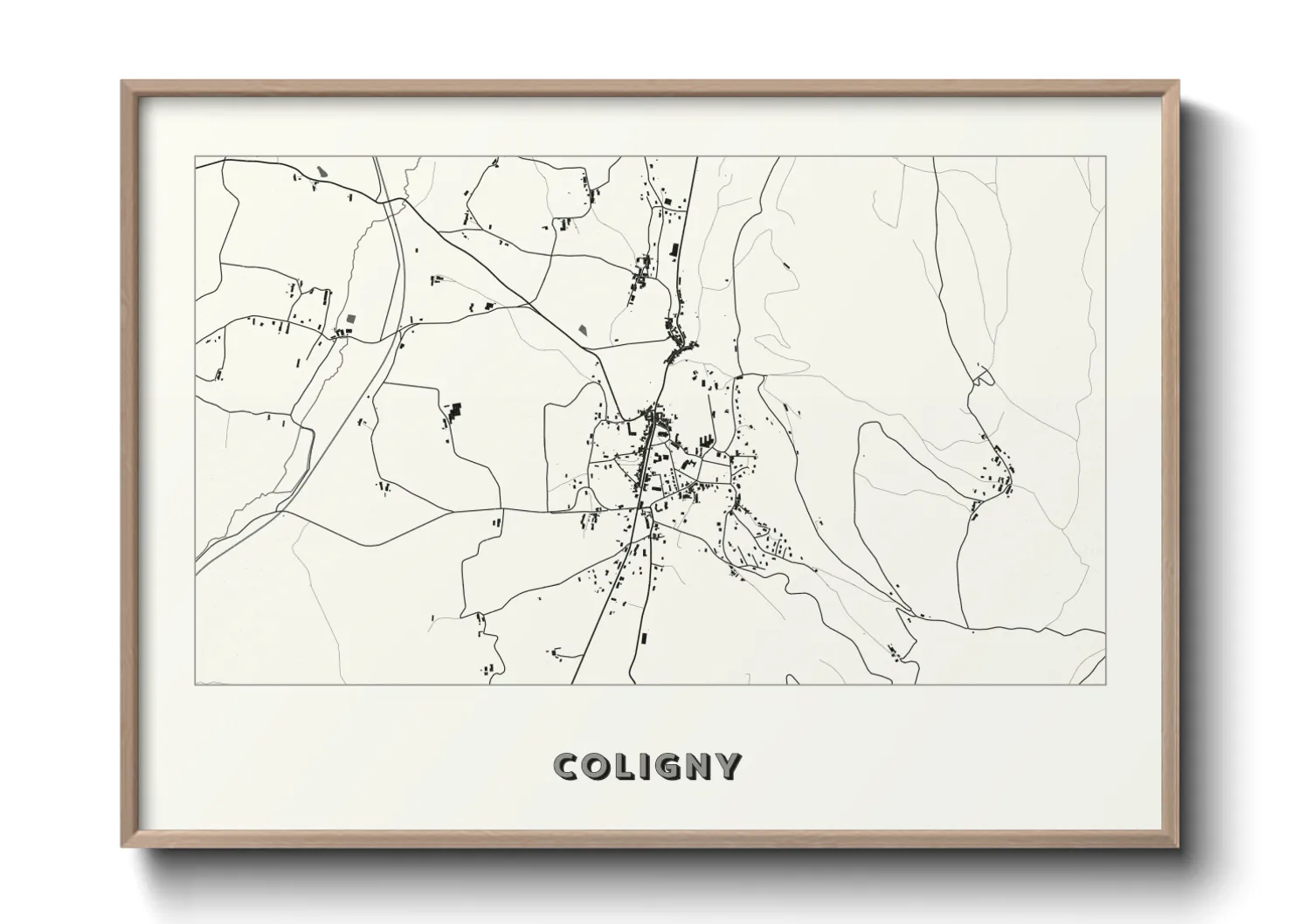 Une affiche de carte sur Coligny