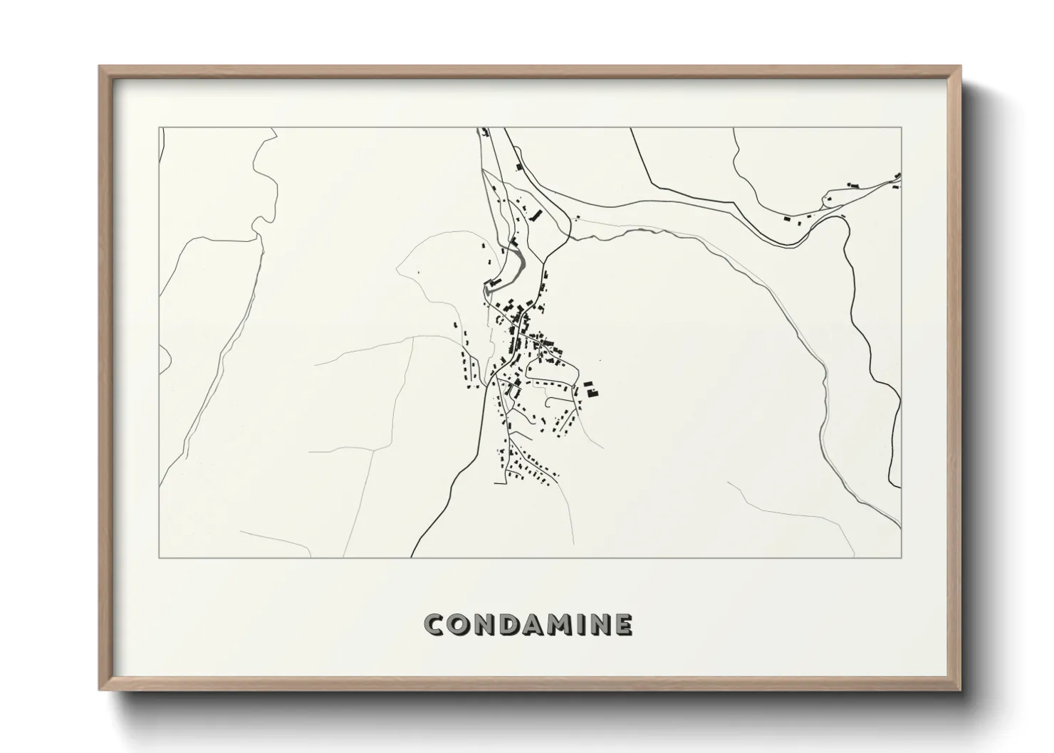 Une affiche de carte sur Condamine