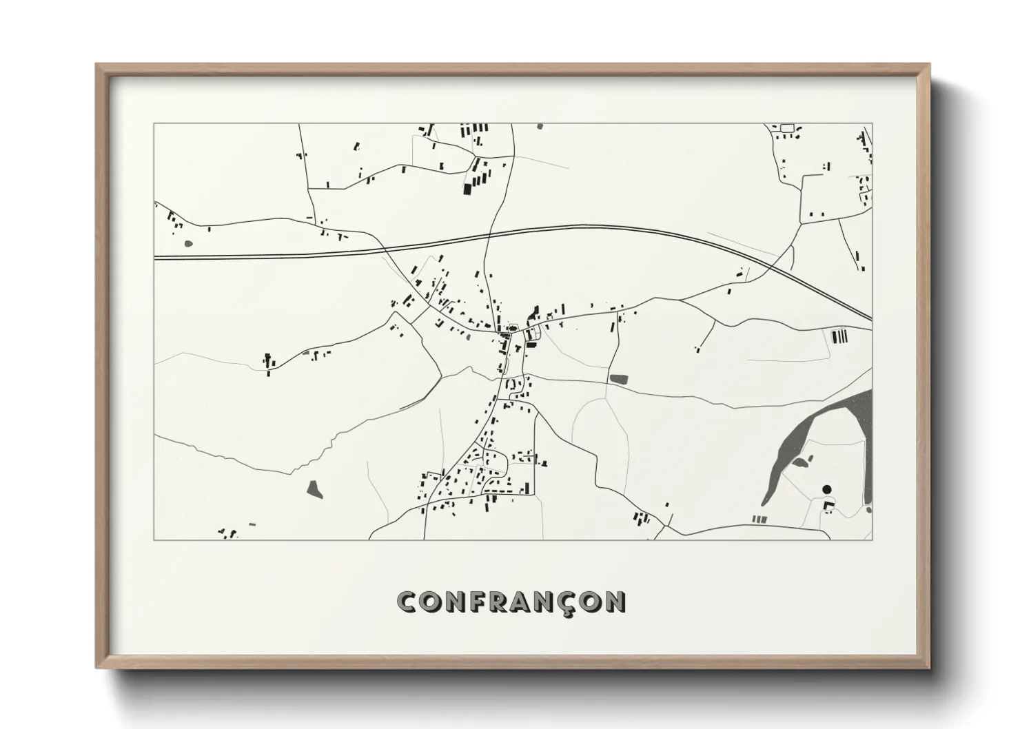 Une affiche de carte sur Confrançon