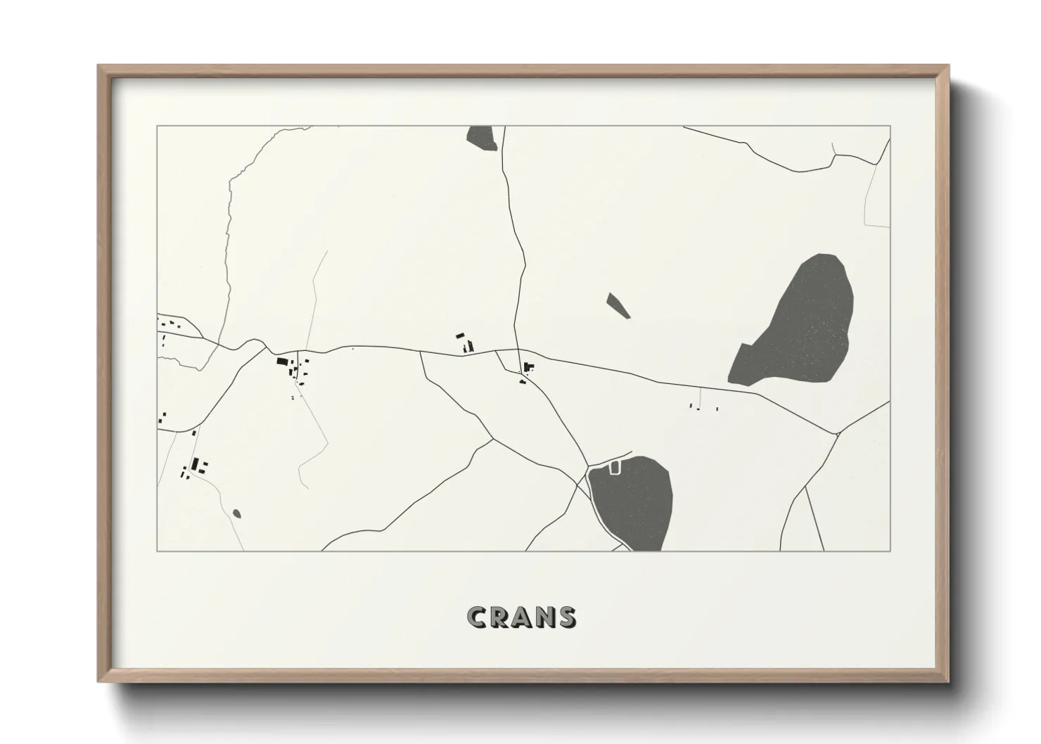 Une affiche de carte sur Crans