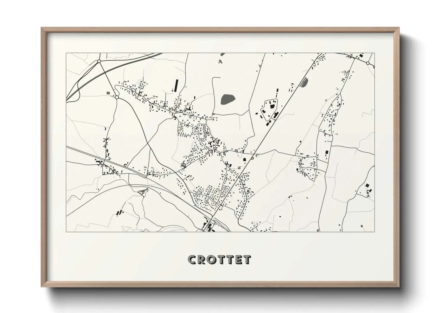 Une affiche de carte sur Crottet