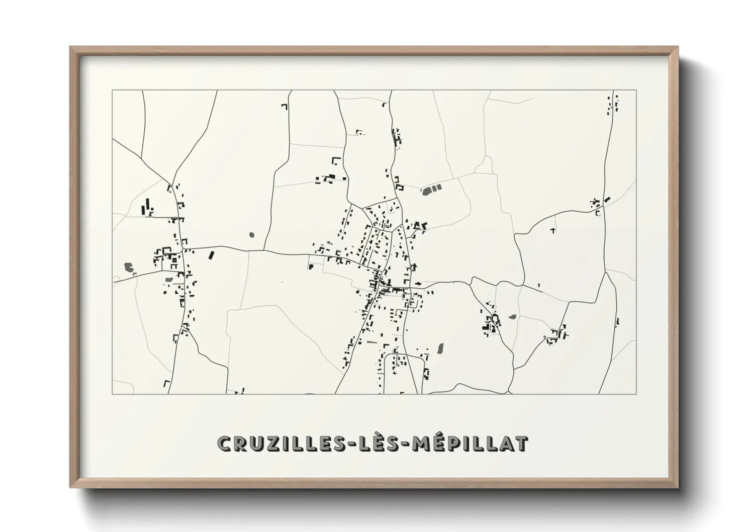 Une affiche de carte sur Cruzilles-lès-Mépillat