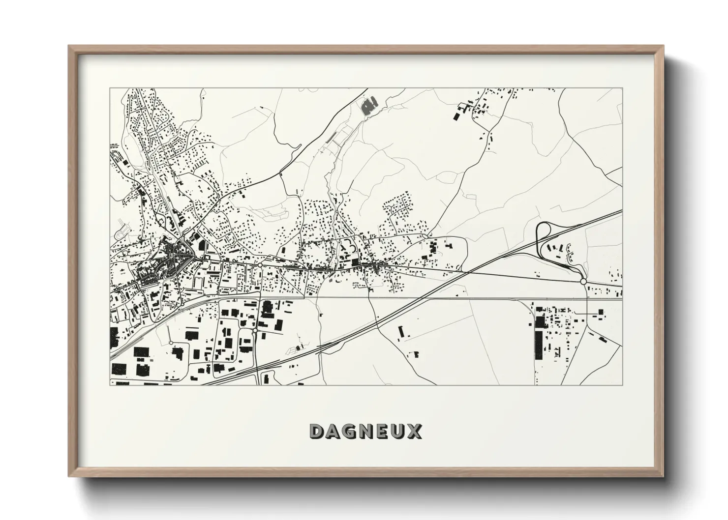 Une affiche de carte sur Dagneux