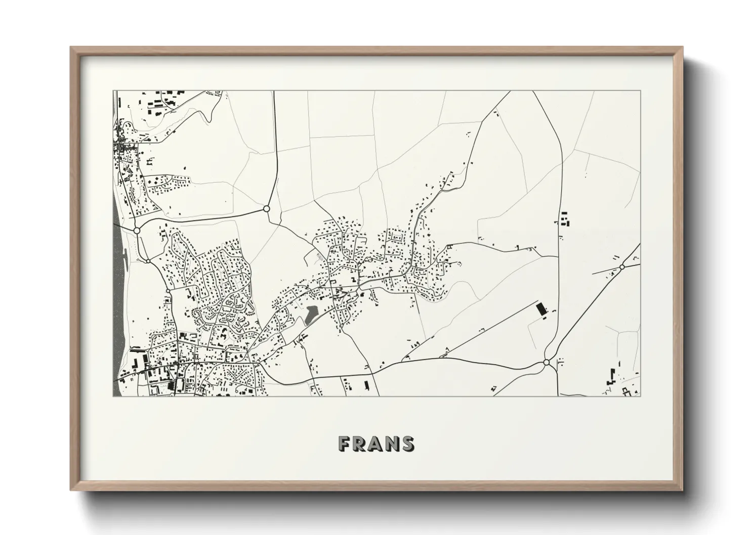 Une affiche de carte sur Frans