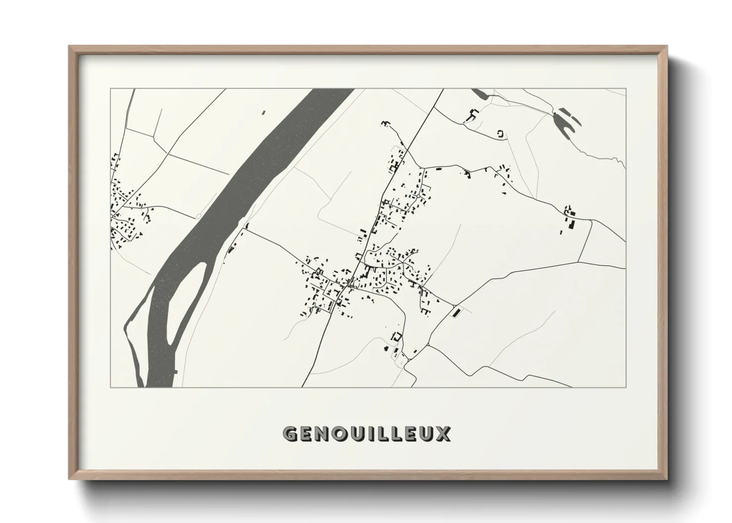 Une affiche de carte sur Genouilleux