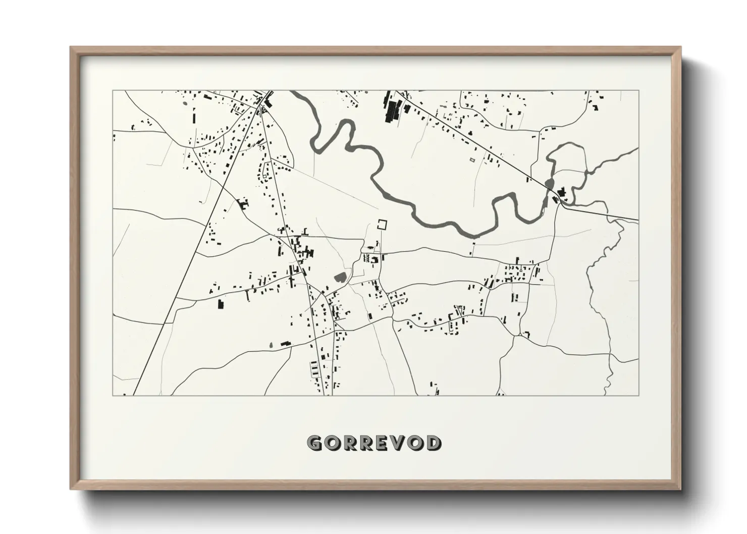 Une affiche de carte sur Gorrevod
