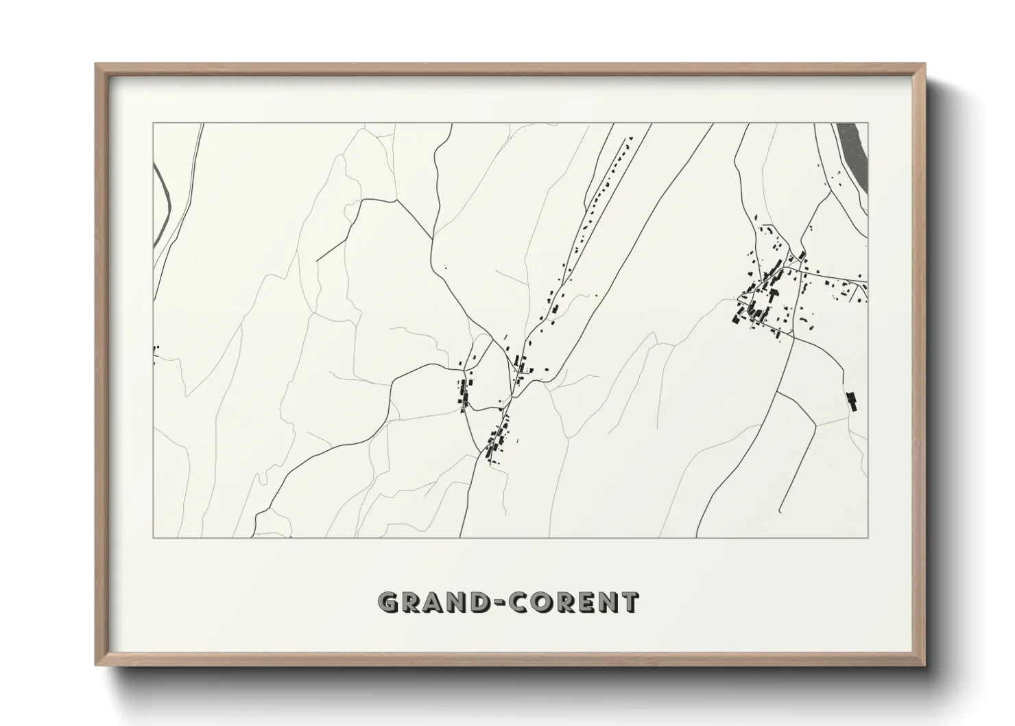 Une affiche de carte sur Grand-Corent