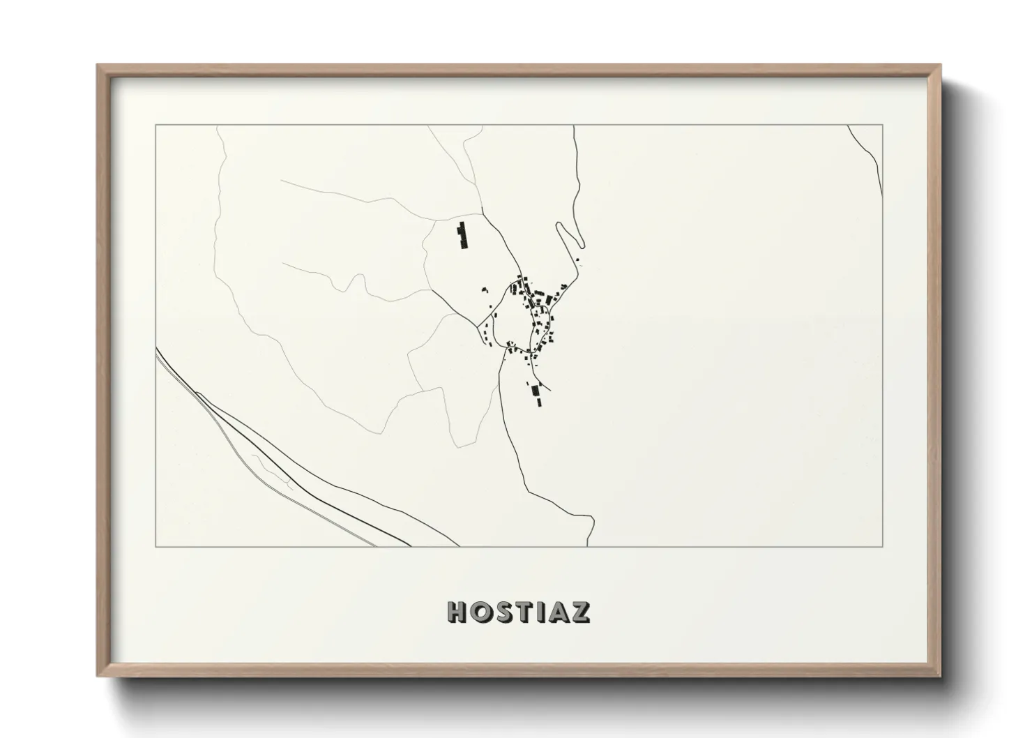 Une affiche de carte sur Hostiaz