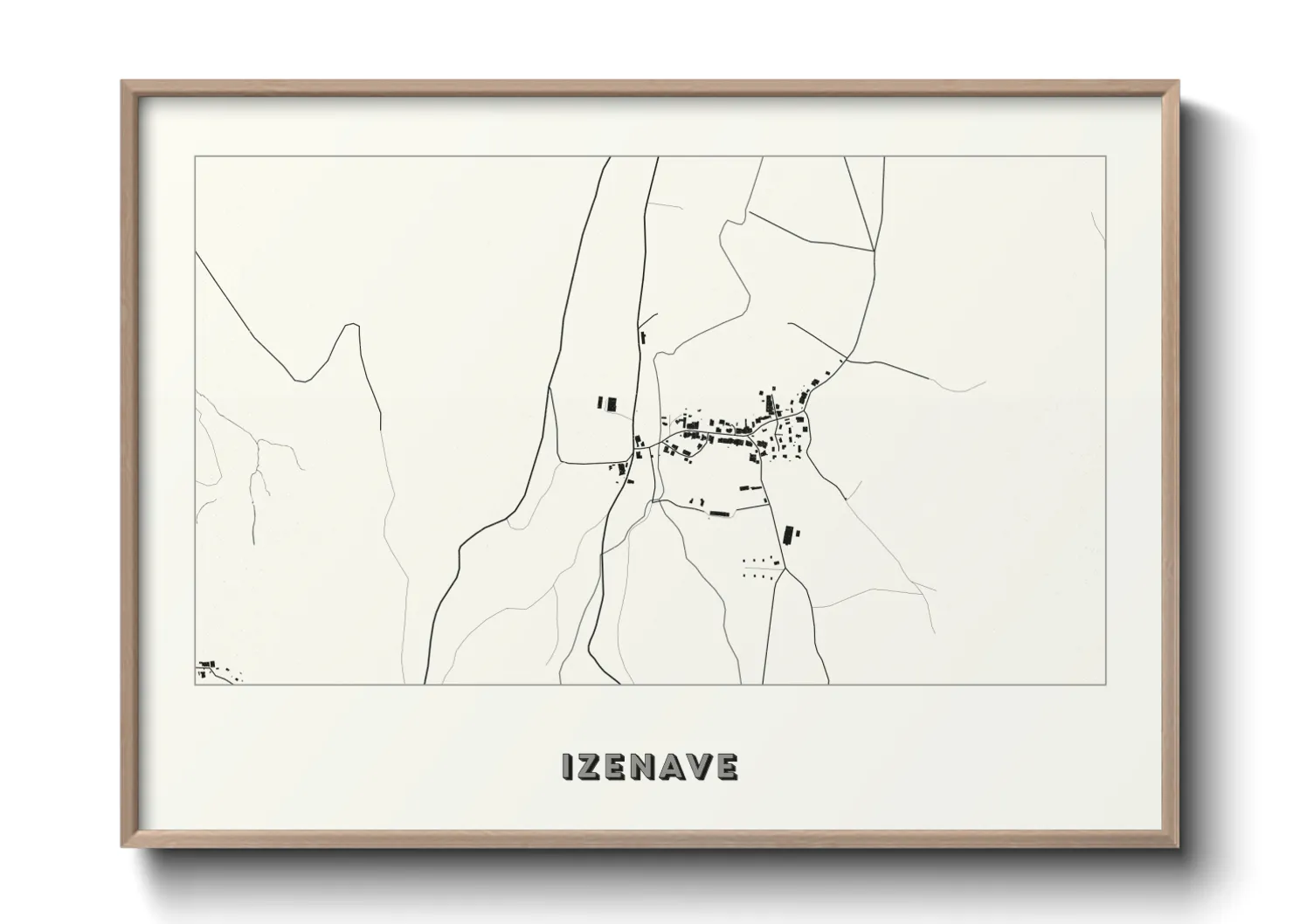Une affiche de carte sur Izenave