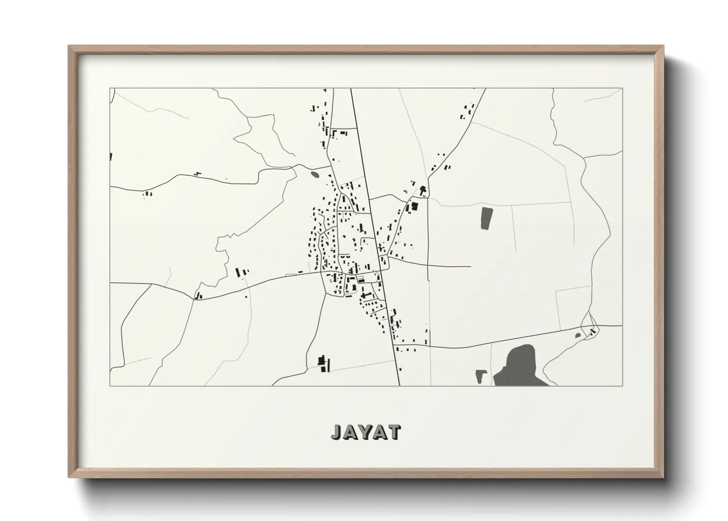 Une affiche de carte sur Jayat