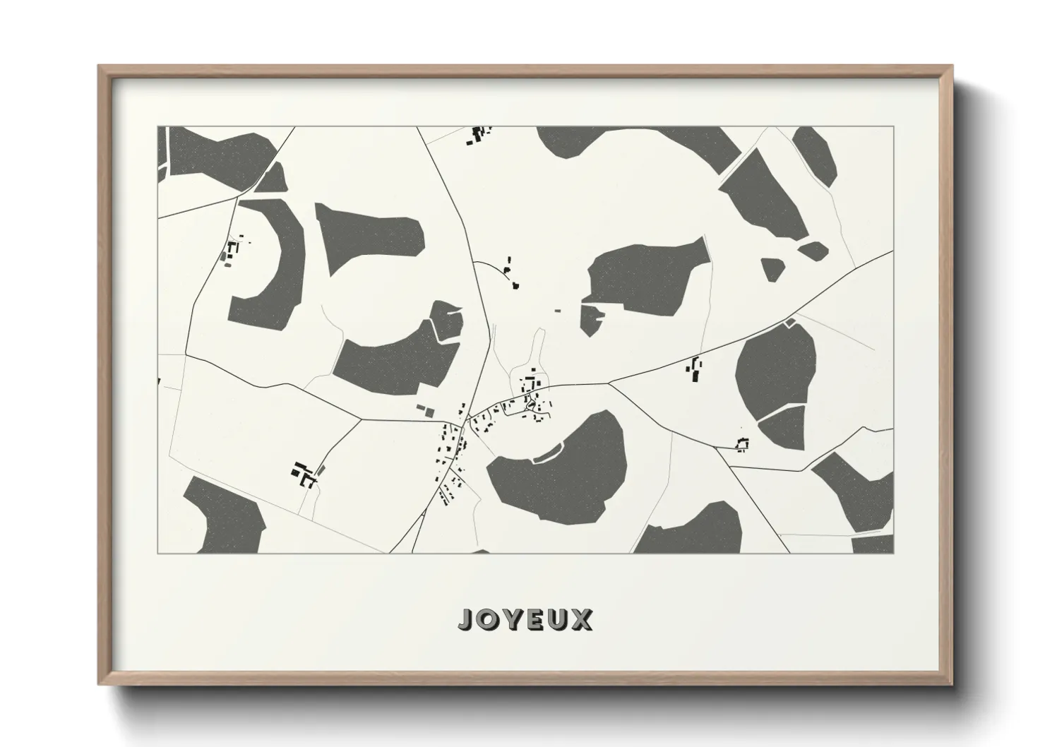 Une affiche de carte sur Joyeux
