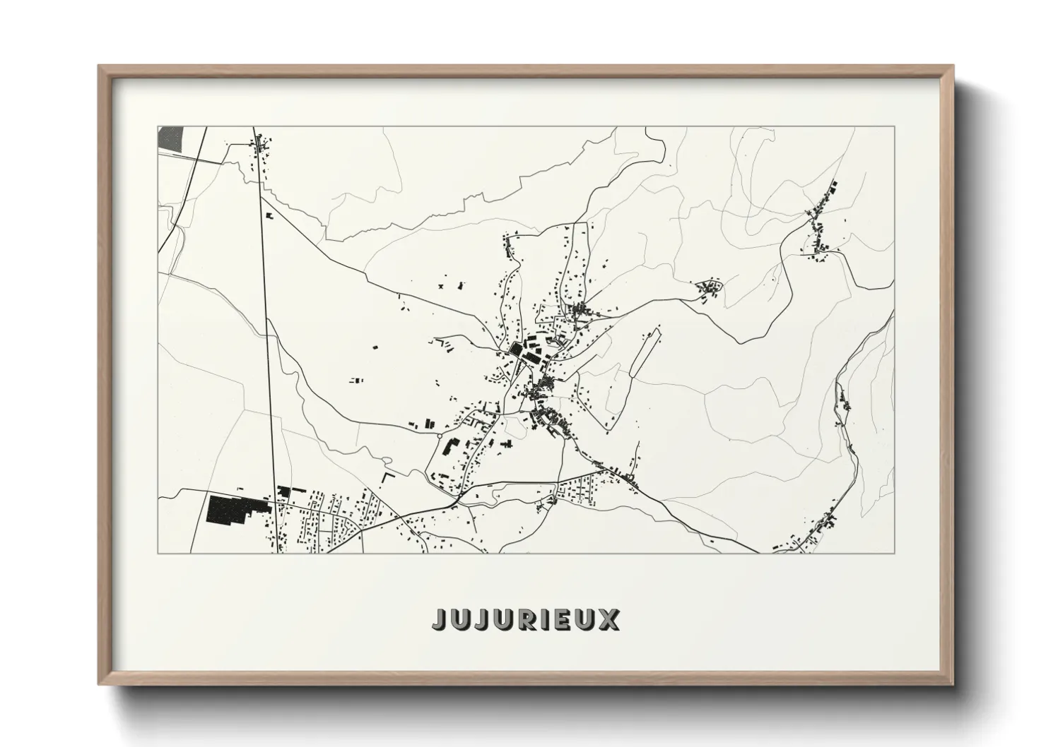 Une affiche de carte sur Jujurieux