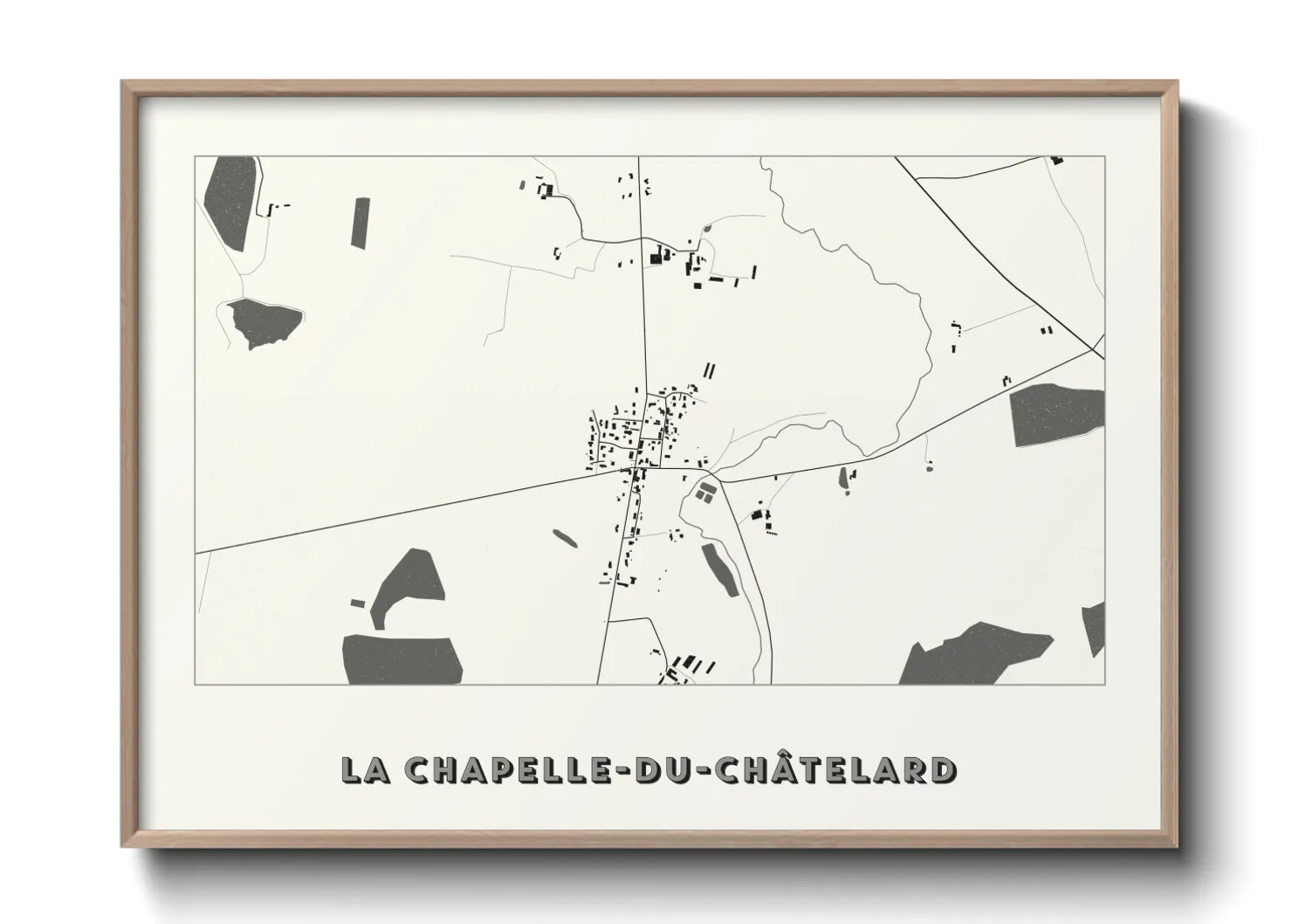 Une affiche de carte sur La Chapelle-du-Châtelard