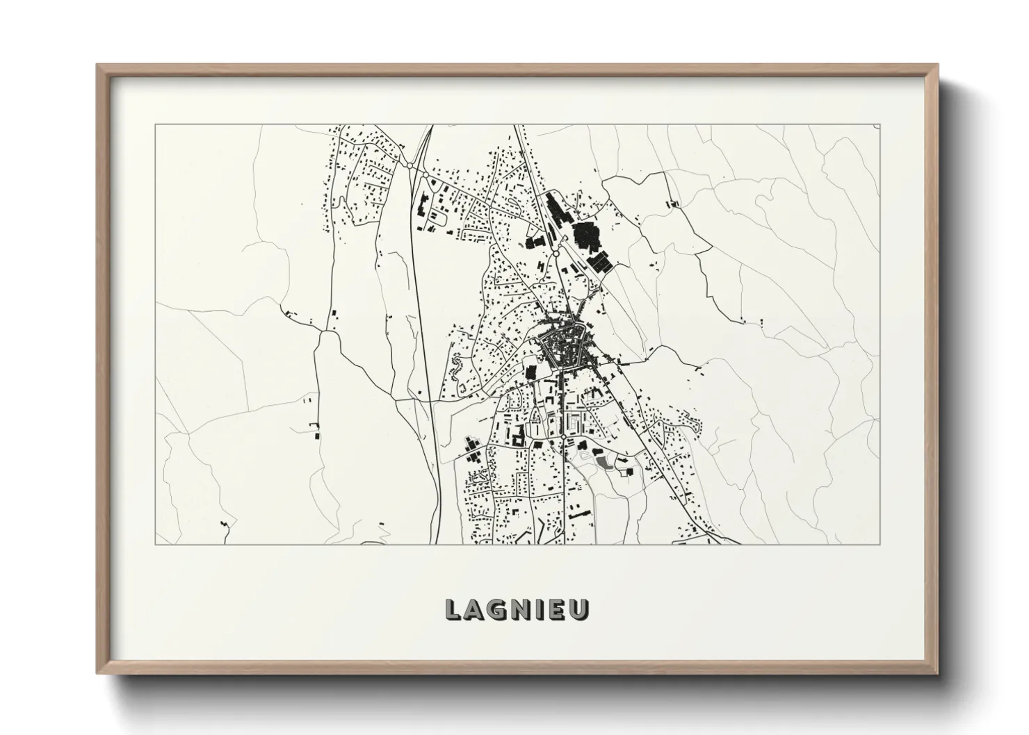 Une affiche de carte sur Lagnieu