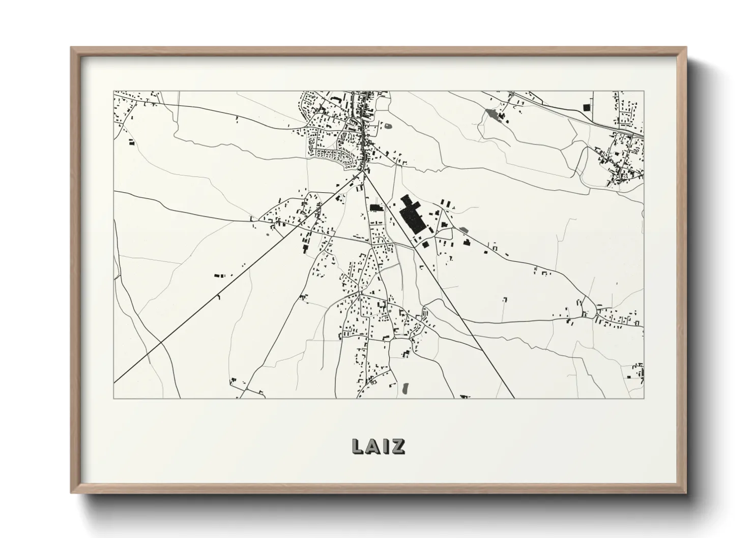 Une affiche de carte sur Laiz