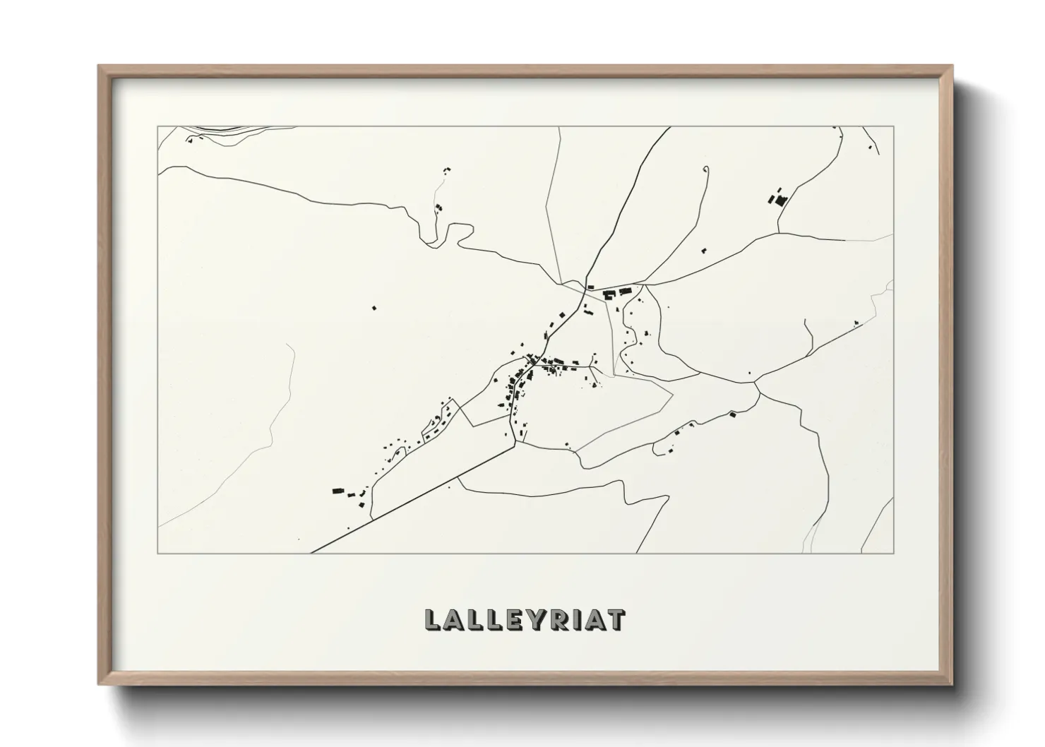Une affiche de carte sur Lalleyriat