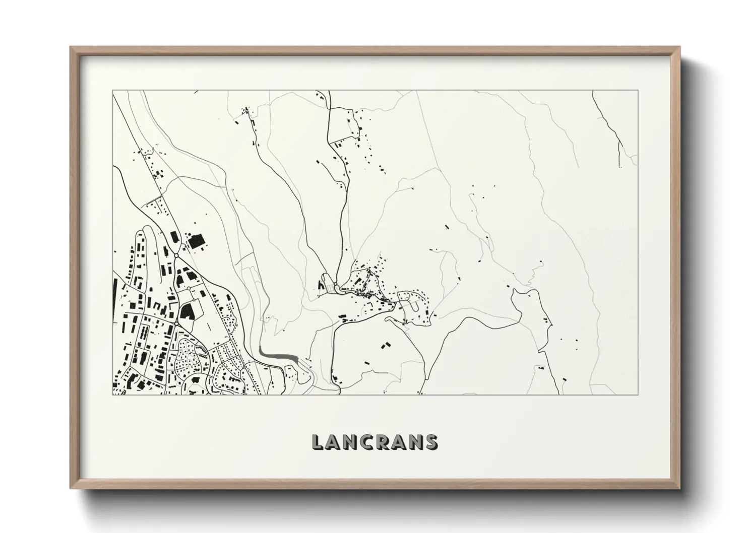 Une affiche de carte sur Lancrans