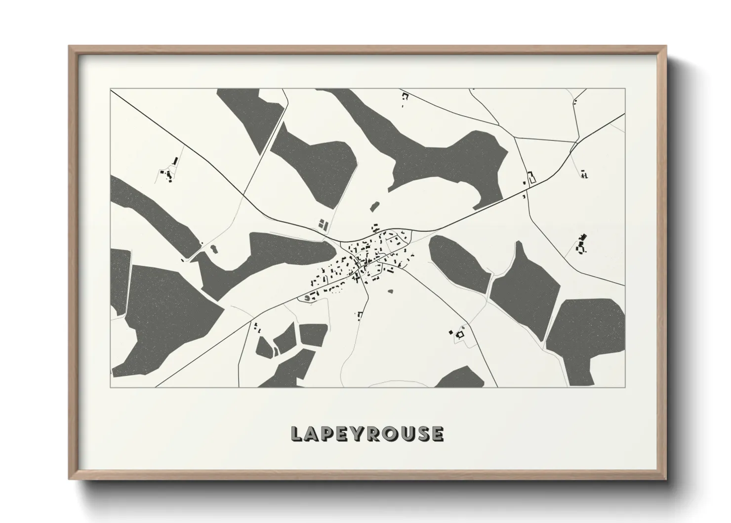 Une affiche de carte sur Lapeyrouse