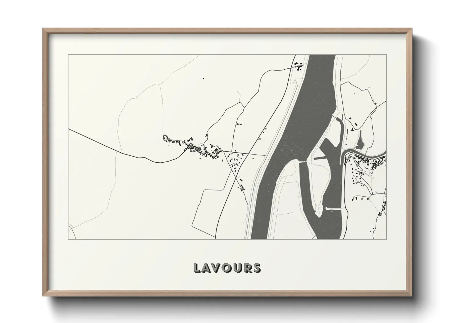 Une affiche de carte sur Lavours