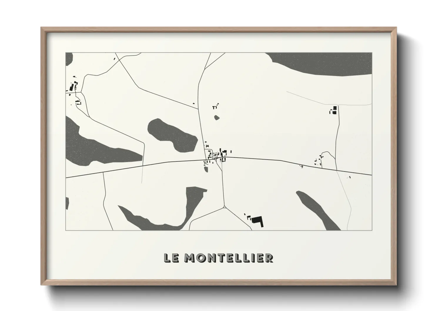 Une affiche de carte sur Le Montellier