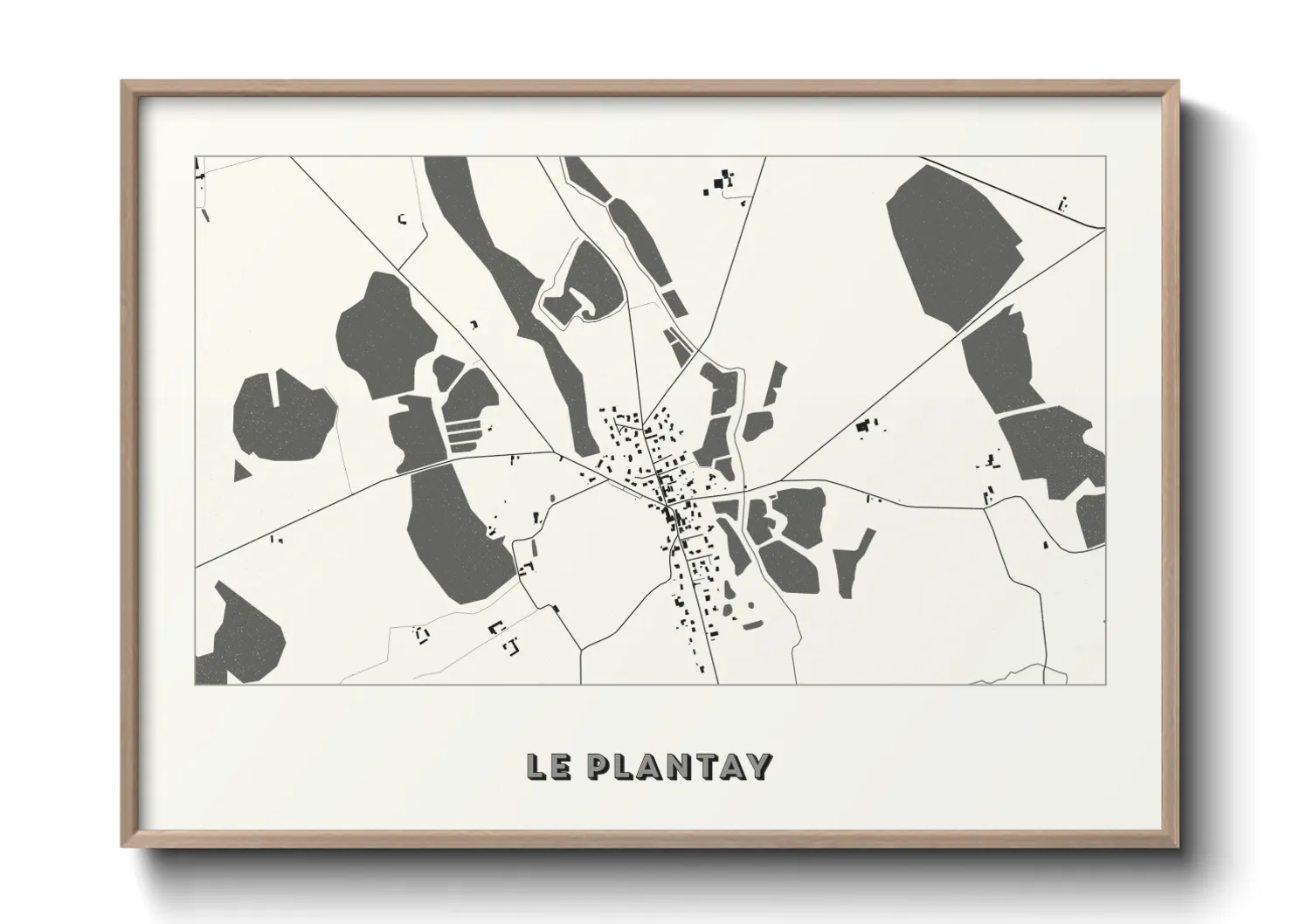 Une affiche de carte sur Le Plantay