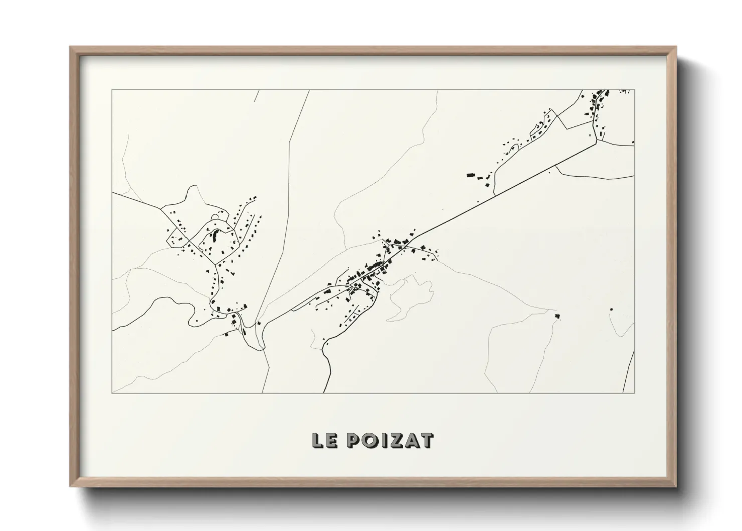 Une affiche de carte sur Le Poizat