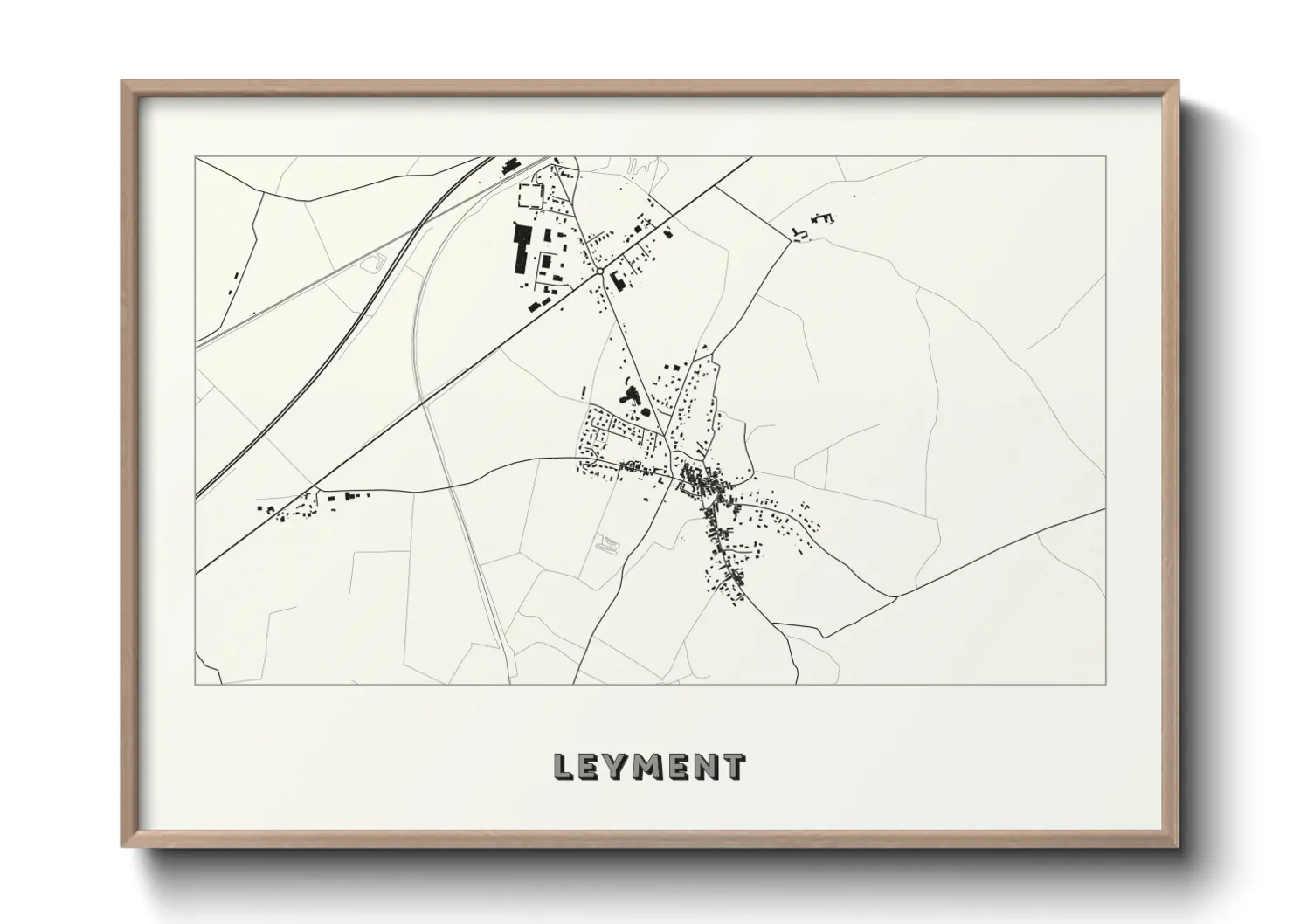Une affiche de carte sur Leyment