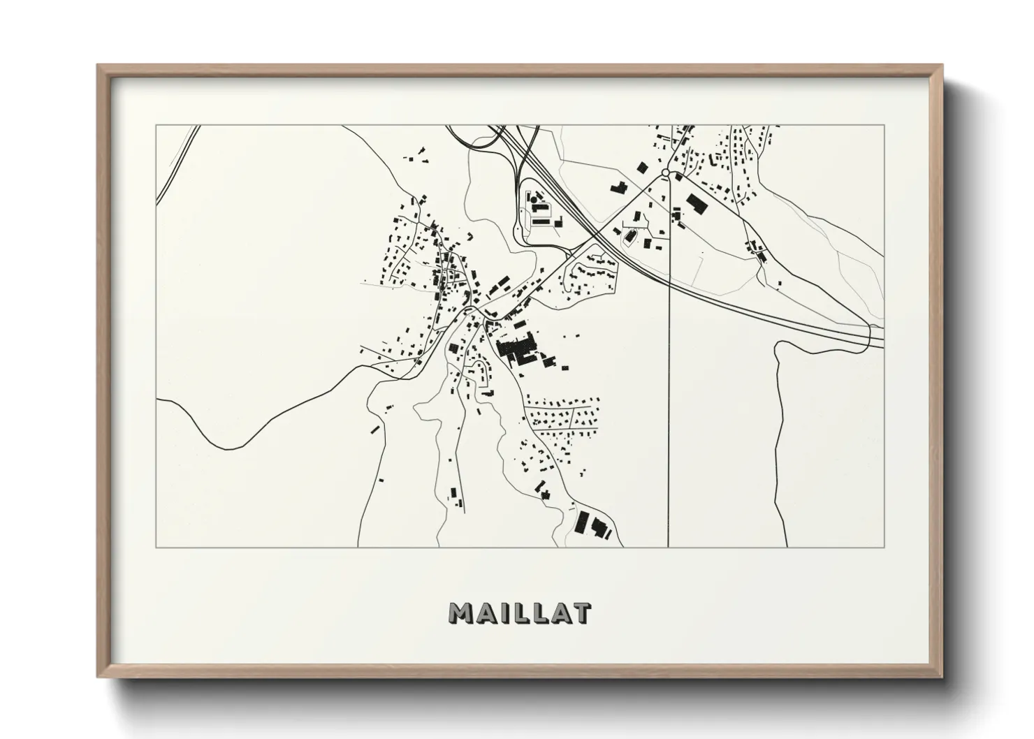 Une affiche de carte sur Maillat