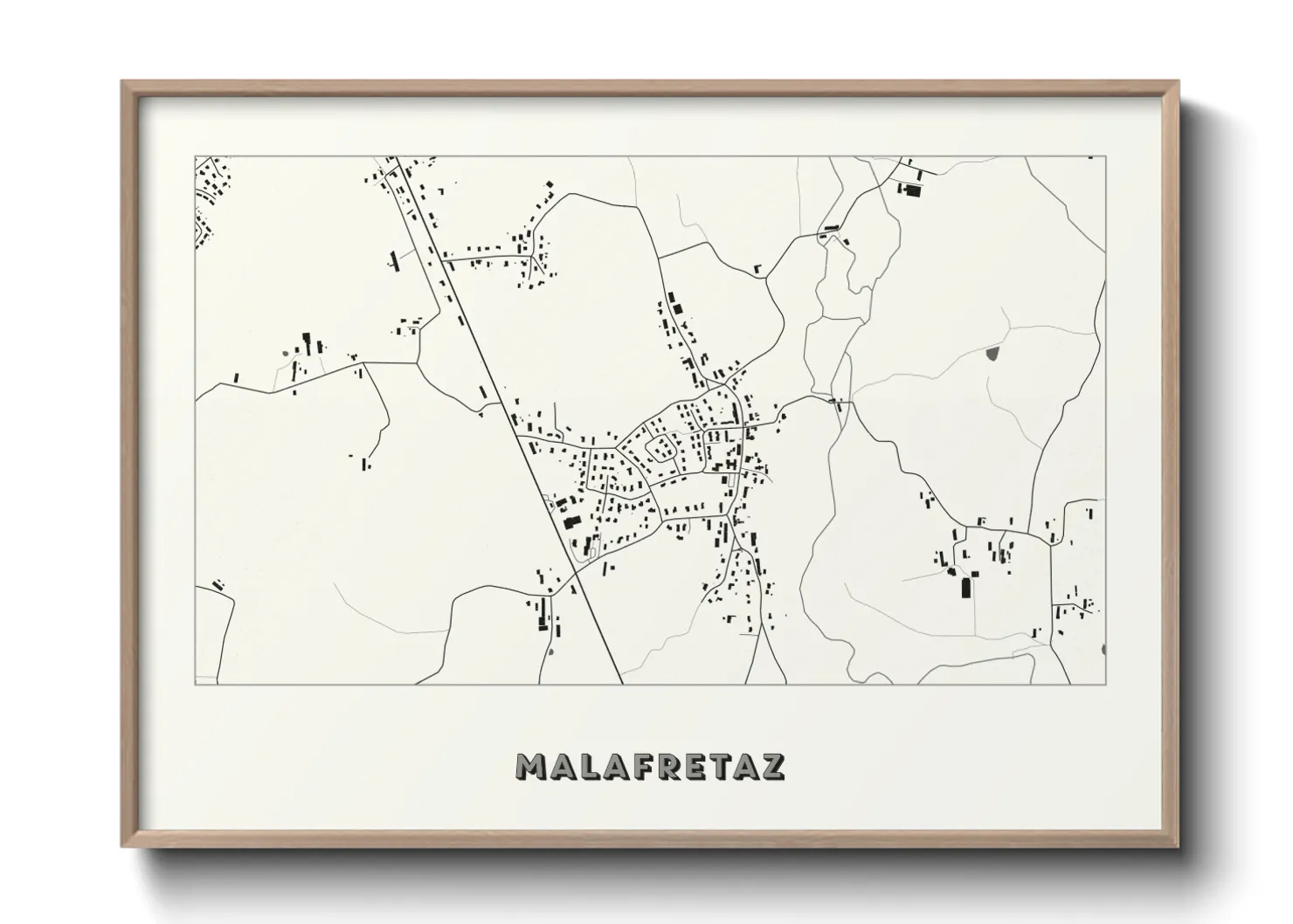 Une affiche de carte sur Malafretaz